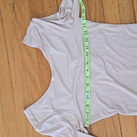 Forever 21 Bodycon Long Sleeve Roud Neck Cream Stretch Mini Dress Size M - Picture 5 of 8